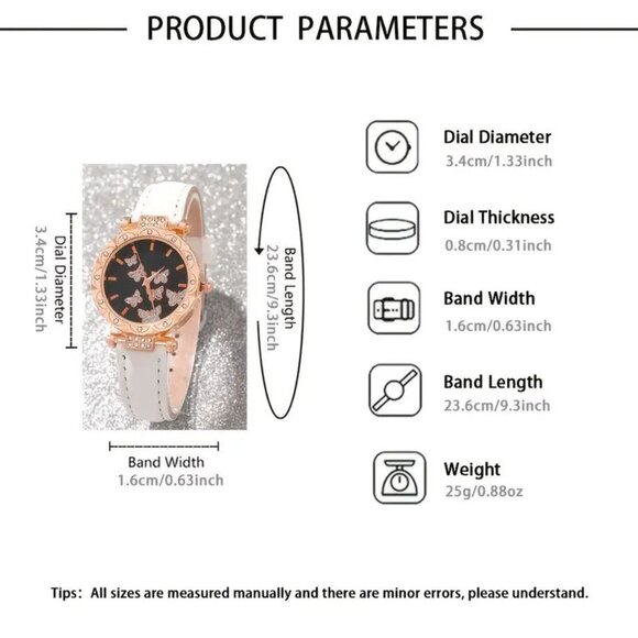 Buttefly Watch, Necklace, Bracelet, Earrings and Ring Set Gift Boxed PLEASE READ - Picture 3 of 9